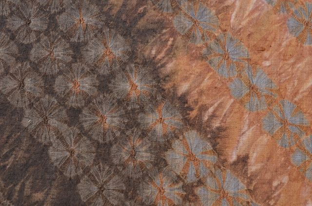 Vintage Japanese Kimono Accessories | Pre-tied Fukuro Obi | Silk | Brown | Cloud Shibori | Nijuu-taiko | Yamato | Sustainable | kkb1434b