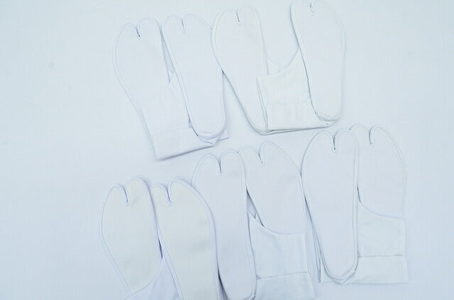 Vintage Japanese Kimono Accessories | Tabi Socks Lot | White | Ladies 22.0cm | 5-pair | Excellent | Sustainable | kkb1607b