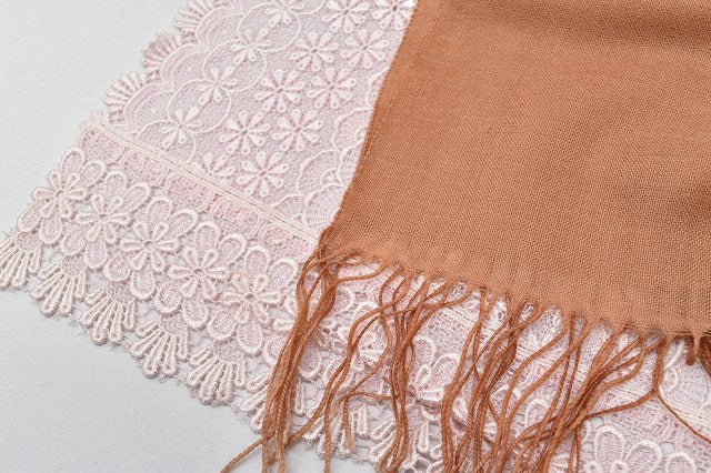 Vintage Japanese Kimono Accessories | Kimono Shawl & Stole Lot | Lace Velour Wool Synthetic | 3-piece | Sustainable | kkb2078b