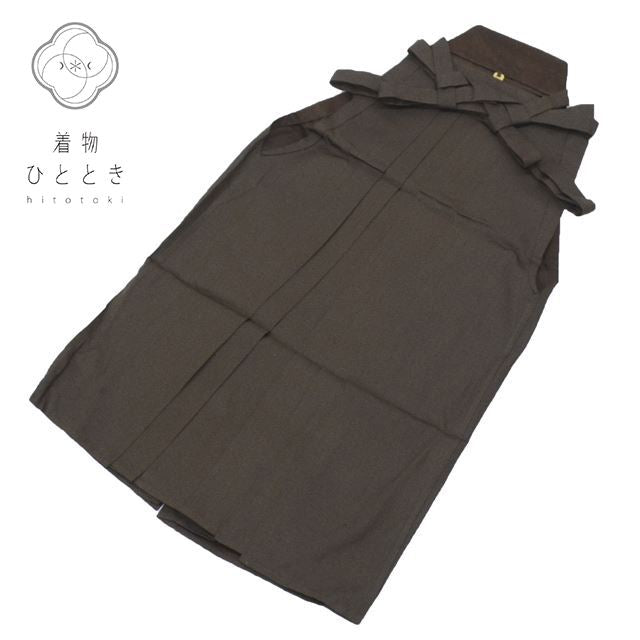 【中古】 袴 男性用 単品 正絹 リサイクル袴 茶色系 幾何学文様 行燈袴 メンズ 着物 はかま kkb3000b [ 和服 カジュアル着物 アウトレット レトロ アンティーク プチプラ お洒落 普段着 お稽古 アウトレット きもの kimono ]