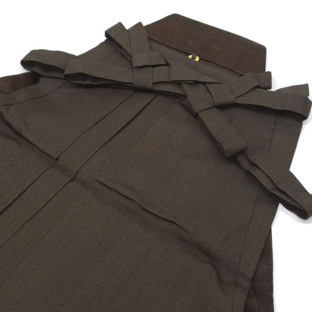 Vintage Japanese Kimono Accessories | Men's Hakama | Brown Silk | Geometric | Andon-bakama | Sustainable | kkb3000b