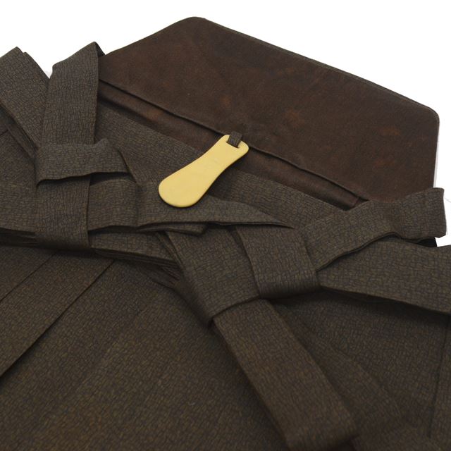 Vintage Japanese Kimono Accessories | Men's Hakama | Brown Silk | Geometric | Andon-bakama | Sustainable | kkb3000b