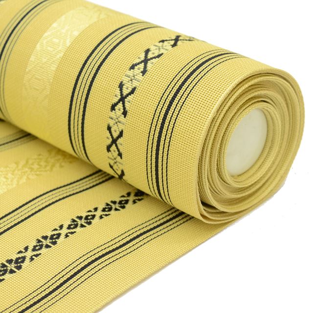 Vintage Japanese Kimono Accessories | Summer Obi Bolt | Silk | Kenjo Pattern | Hakata Weave | Certified | Ladies | Sustainable | kkb3001b