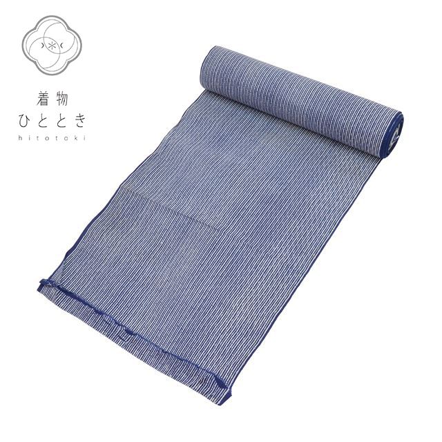 反物 夏物 木綿 サイクル反物 未使用品 紺色系 竹節文様 浴衣 男物 コーマ地 注染染め 着物 生地 和装小物 kkb3017b [ 和服 カジュアル着物 アウトレット レトロ アンティーク プチプラ お洒落 普段着 お稽古 アウトレット きもの kimono ]