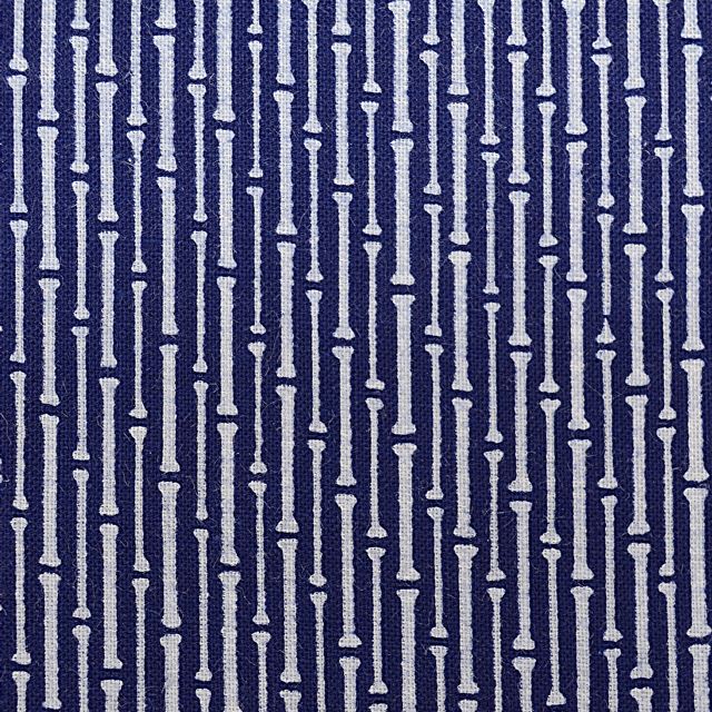 Vintage Japanese Kimono Accessories | Yukata Bolt | Navy Cotton | Bamboo Node Pattern | Coma-ji | Injection-dyed | Sustainable | kkb3017b