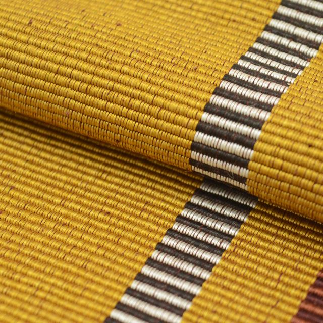 Vintage Japanese Kimono Accessories | Hanhaba Obi | Silk | Brown | Stripe | Kihachijo Weave | Sustainable | kkb3065b