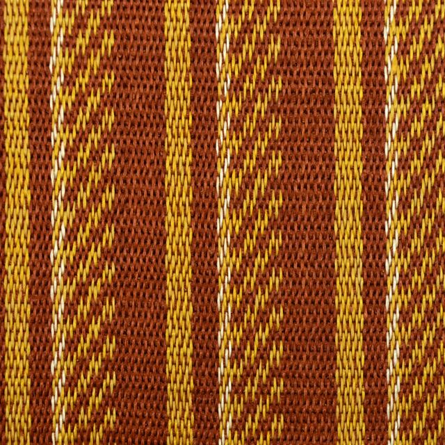 Vintage Japanese Kimono Accessories | Men's Kaku-obi | Silk | Brown | Stripe | Kihachijo Weave | Excellent | Sustainable | kkb3087b