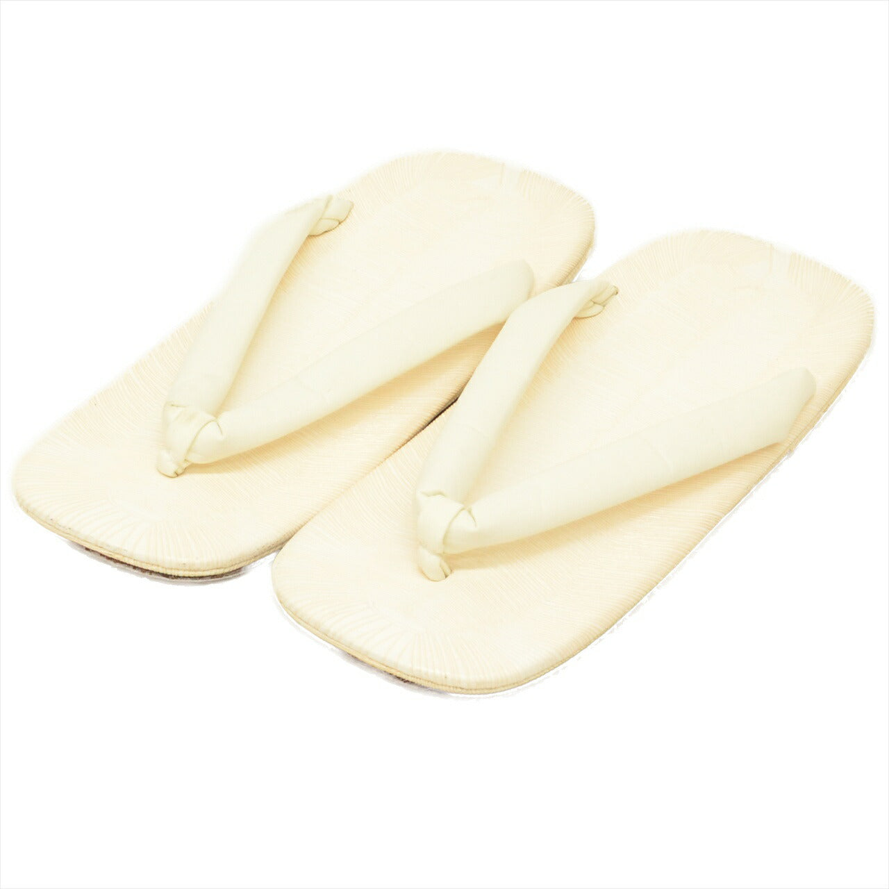 Vintage Japanese Kimono Accessories | Men's Setta Sandals | White | Synthetic Leather | Formal | Men's 26.5cm | Sustainable | kkb3483b