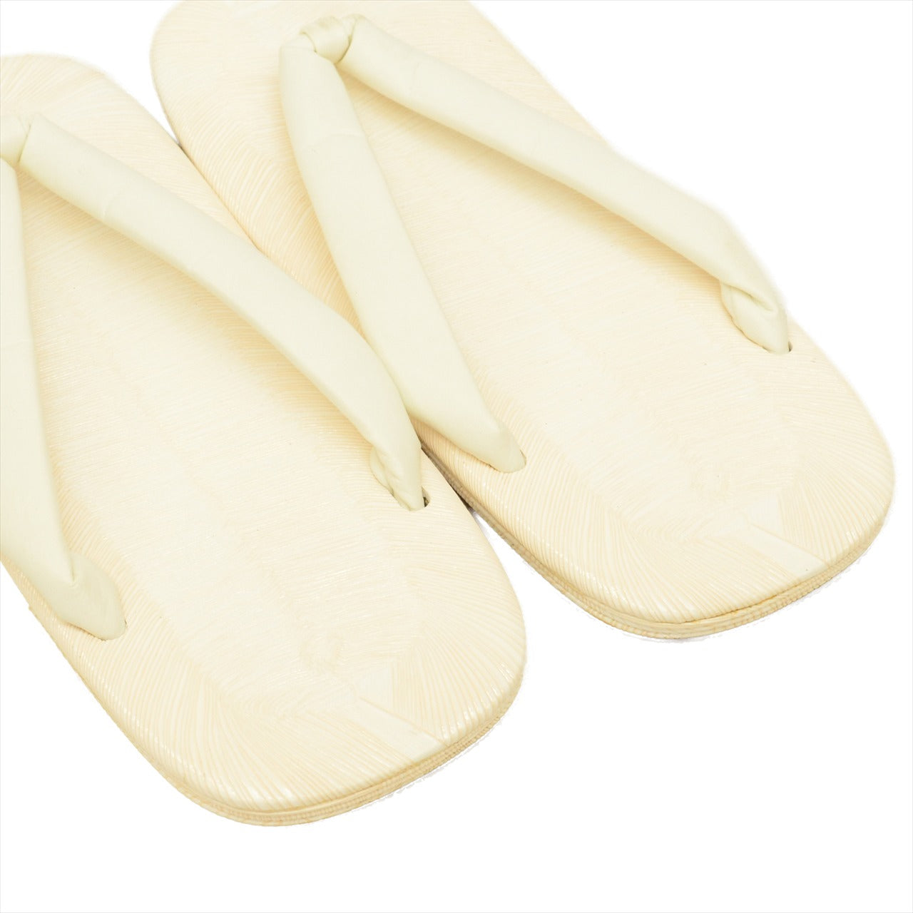 Vintage Japanese Kimono Accessories | Men's Setta Sandals | White | Synthetic Leather | Formal | Men's 26.5cm | Sustainable | kkb3483b