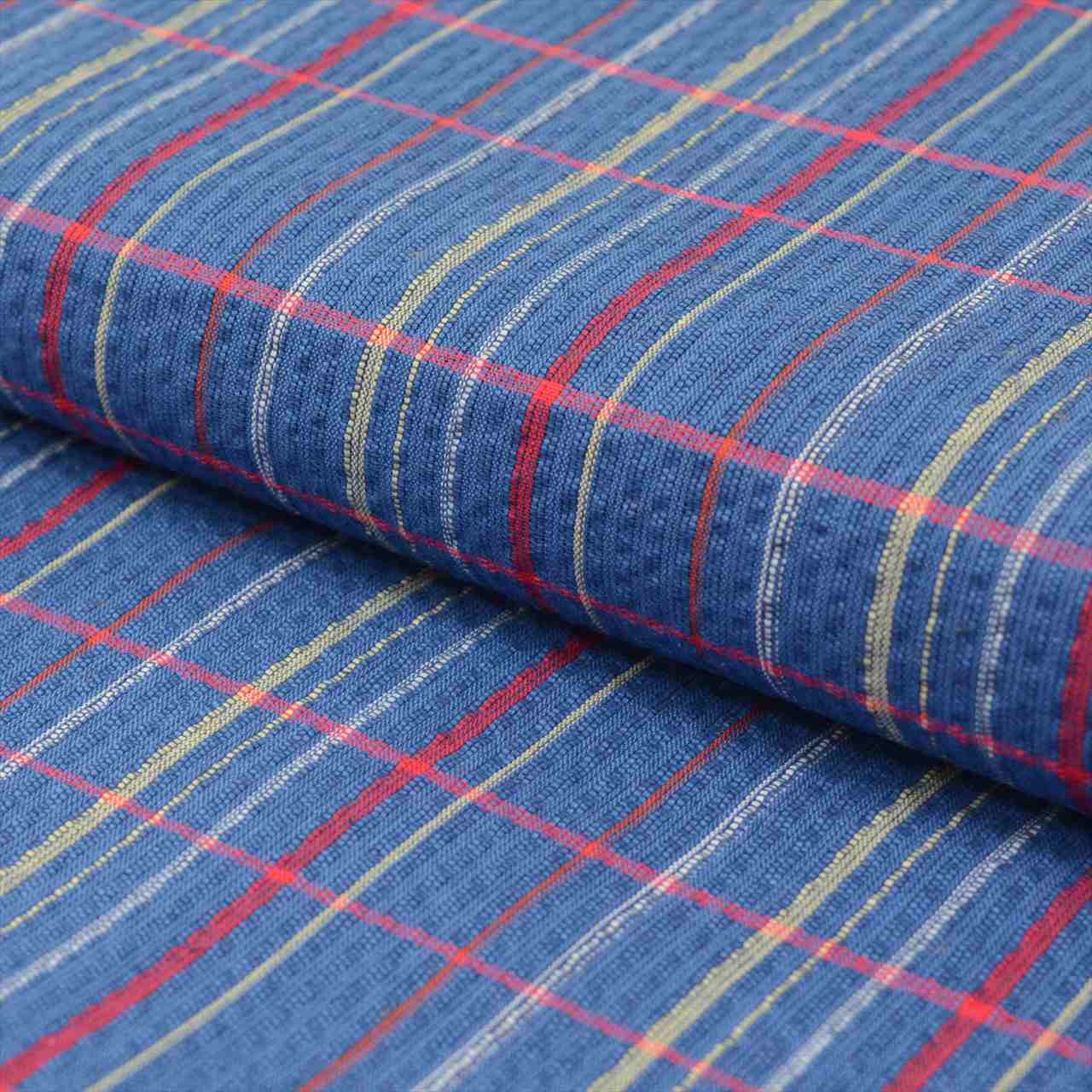 Vintage Japanese Kimono Accessories | Kimono Bolt | Navy Cotton | Lattice | Awa Shijira | Sustainable | kkb3683b