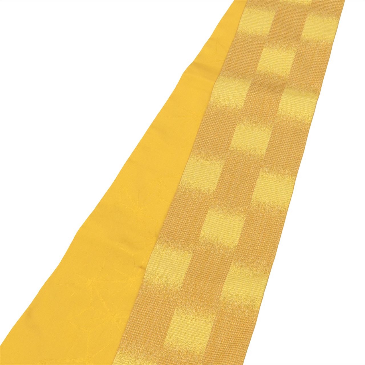 Vintage Japanese Kimono Accessories | Hanhaba Obi | Synthetic | Yellow | Ichimatsu | Reversible | Wearable Bolt | Sustainable | kkb3803b