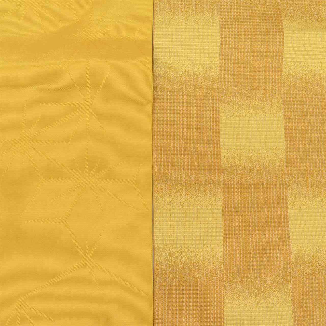 Vintage Japanese Kimono Accessories | Hanhaba Obi | Synthetic | Yellow | Ichimatsu | Reversible | Wearable Bolt | Sustainable | kkb3803b