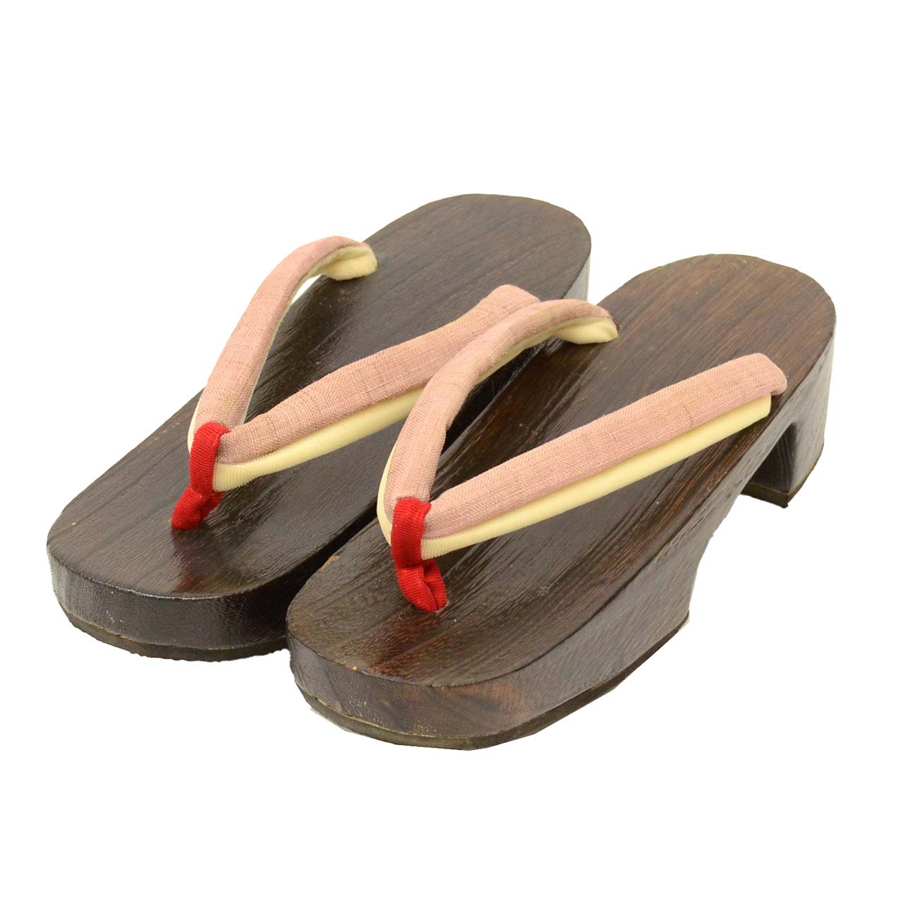 Vintage Japanese Kimono Accessories | Geta | Pink | Bell Inside | Ladies 24.0cm | Sustainable | kkb3855b