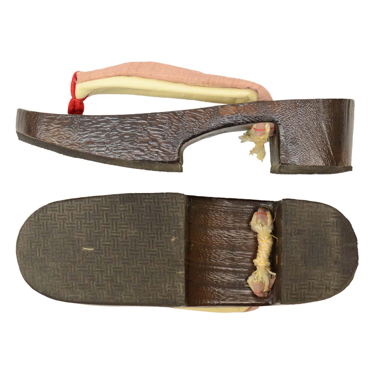 Vintage Japanese Kimono Accessories | Geta | Pink | Bell Inside | Ladies 24.0cm | Sustainable | kkb3855b