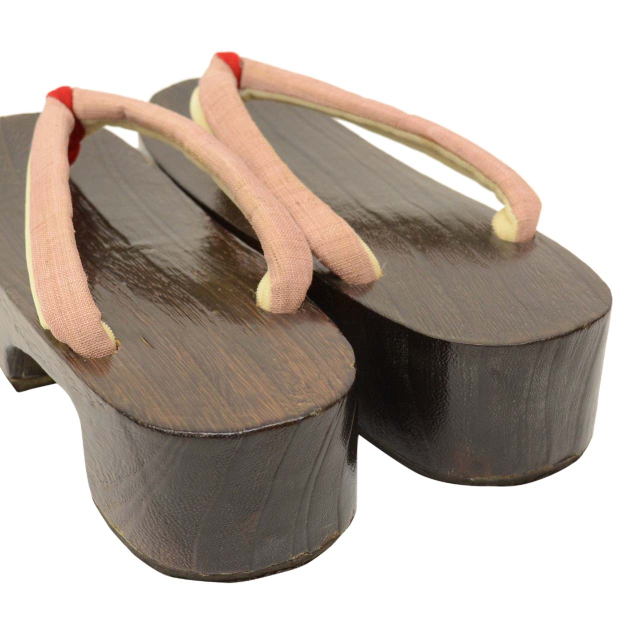Vintage Japanese Kimono Accessories | Geta | Pink | Bell Inside | Ladies 24.0cm | Sustainable | kkb3855b