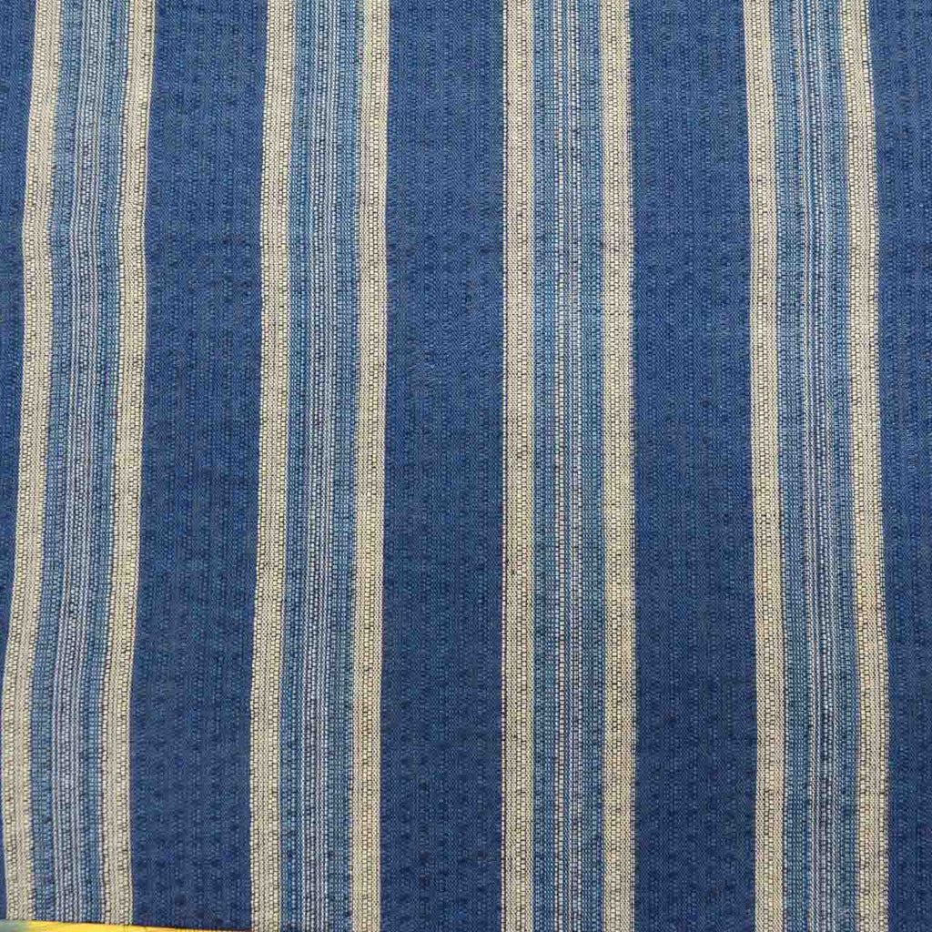 Vintage Japanese Kimono Accessories | Summer Bolt | Navy | Stripe | Shijira Weave | Honba Awa Sho-aizome | Sustainable | kkb3867b