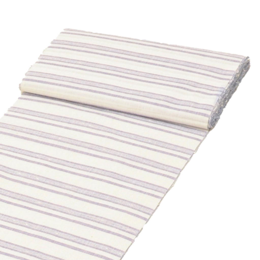 Vintage Japanese Kimono Accessories | Yukata Bolt | White Cotton | Stripe | Ladies | Sustainable | kkb3871b