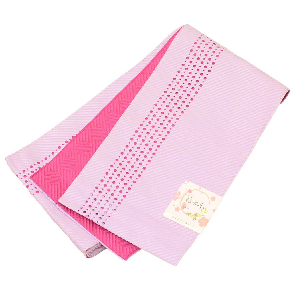 Vintage Japanese Kimono Accessories | Hanhaba Obi | Synthetic | Purple | Polka Dot | Unused | Sustainable | kkb3889b