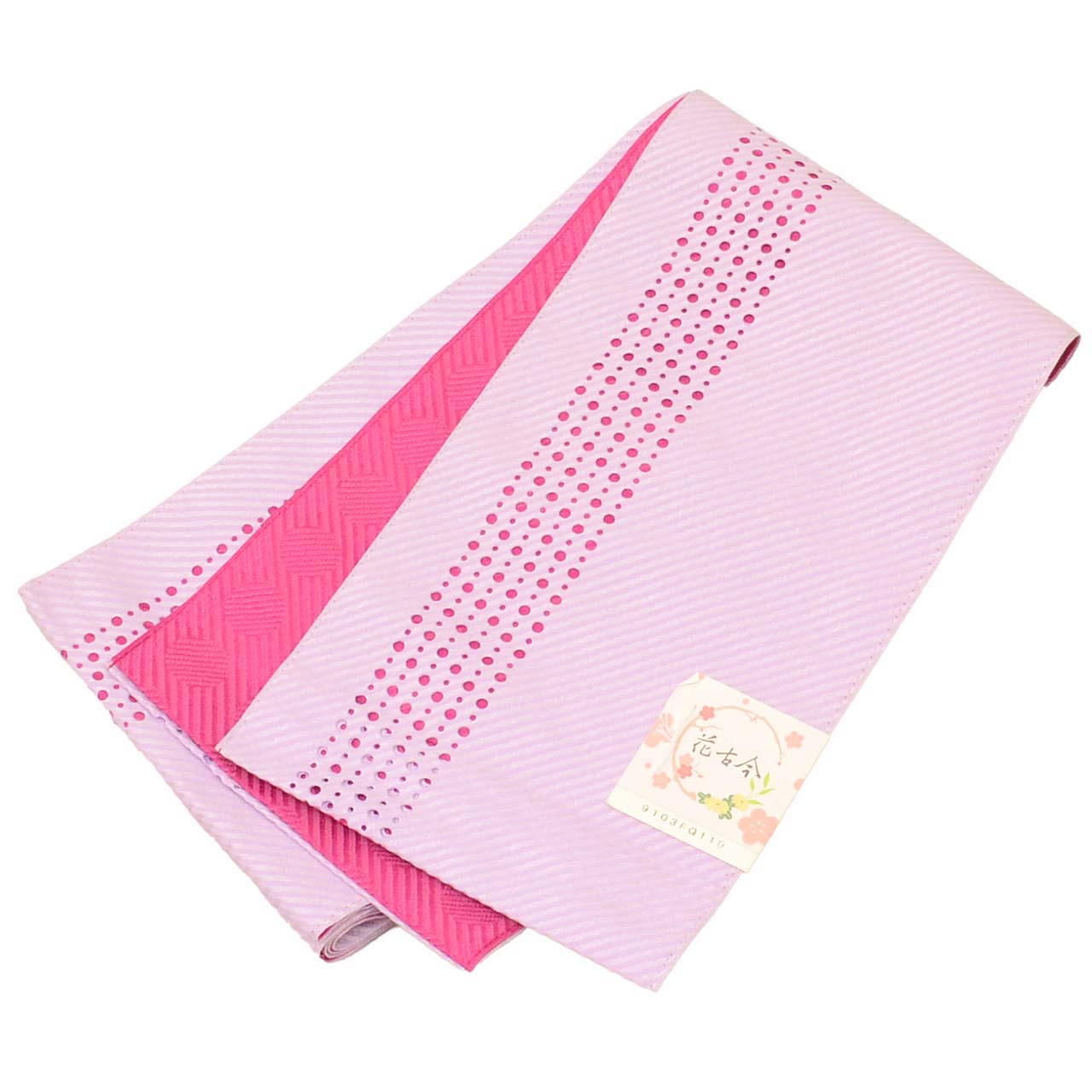 Vintage Japanese Kimono Accessories | Hanhaba Obi | Synthetic | Purple | Polka Dot | Unused | Sustainable | kkb3889b