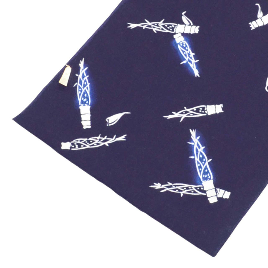 Vintage Japanese Kimono Accessories | Yukata Bolt | Navy Cotton | Bamboo Shoot Pattern | Coma-ji | Injection-dyed | Sustainable | kkb3900b