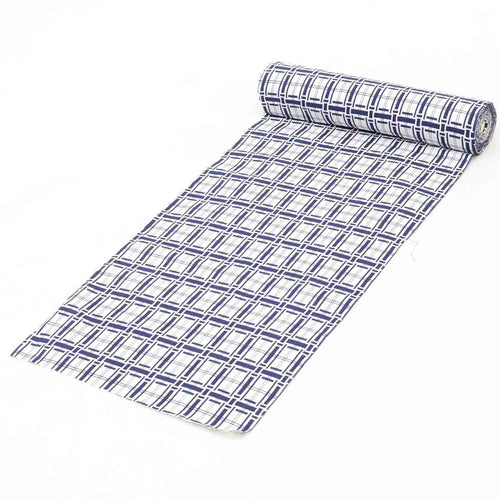 Vintage Japanese Kimono Accessories | Yukata Bolt | White Cotton | Geometric Allover | Men's | Coma-ji | Sustainable | kkb3950b