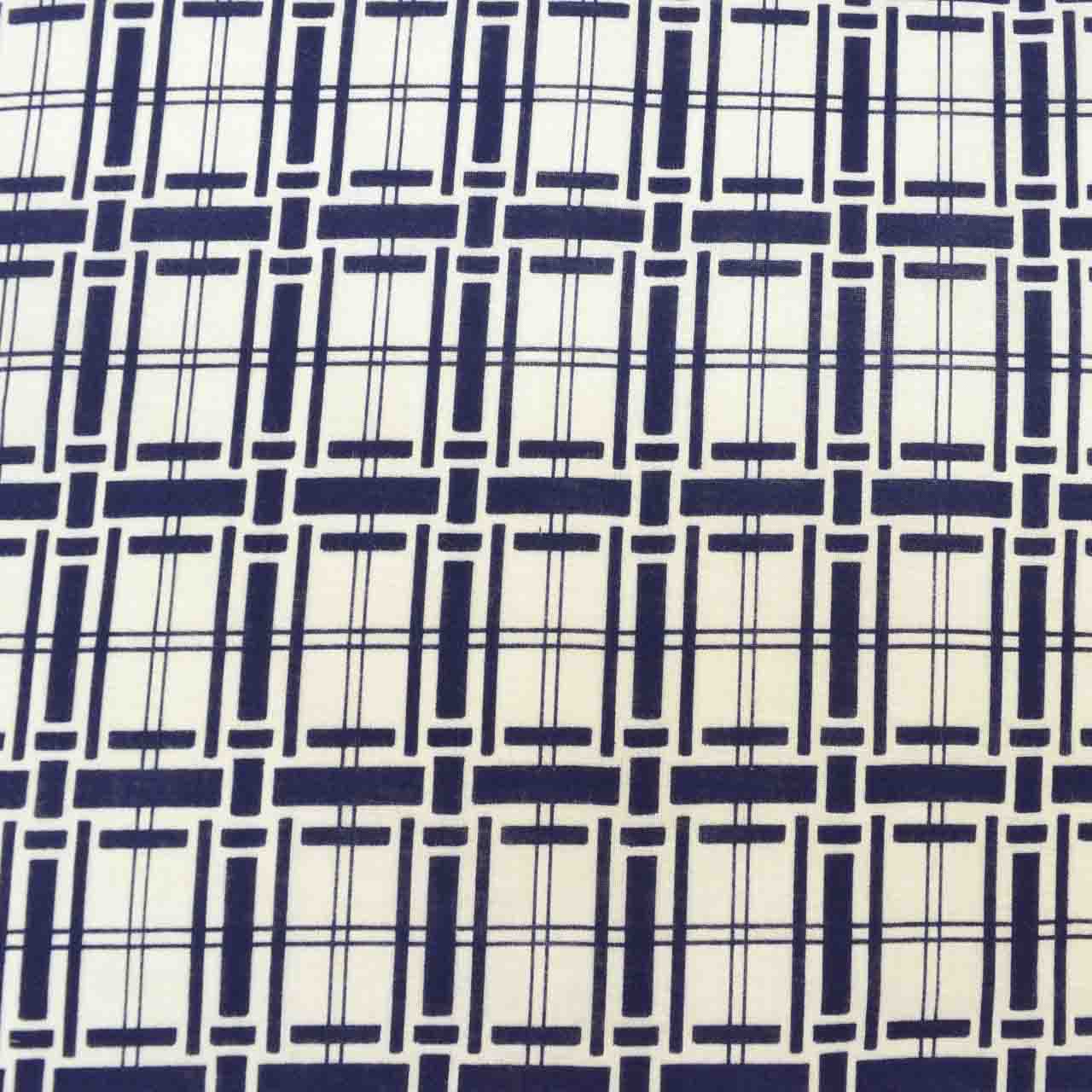 Vintage Japanese Kimono Accessories | Yukata Bolt | White Cotton | Geometric Allover | Men's | Coma-ji | Sustainable | kkb3950b