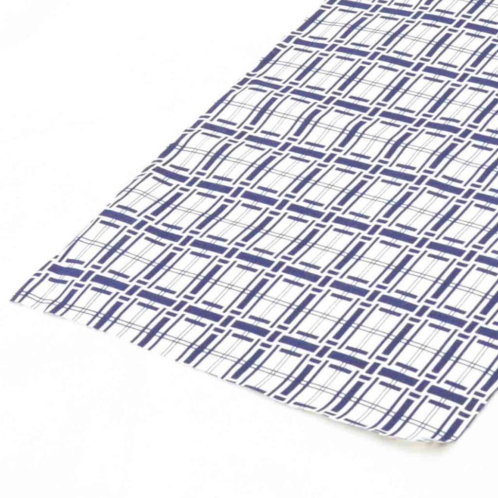 Vintage Japanese Kimono Accessories | Yukata Bolt | White Cotton | Geometric Allover | Men's | Coma-ji | Sustainable | kkb3950b