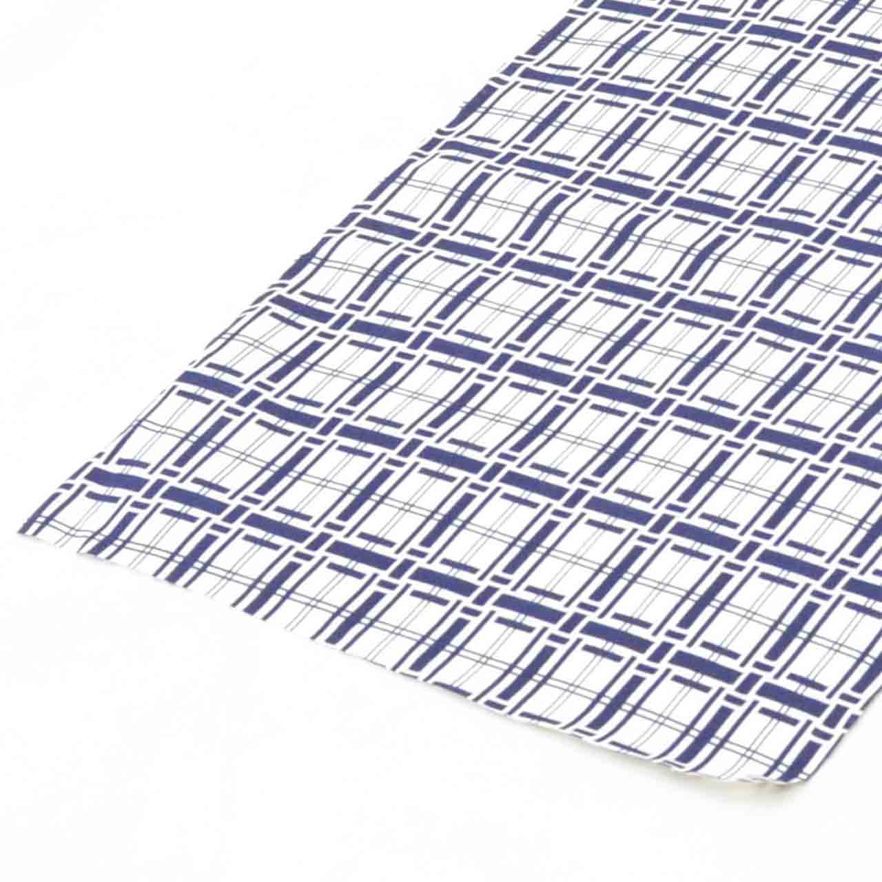 Vintage Japanese Kimono Accessories | Yukata Bolt | White Cotton | Geometric Allover | Men's | Coma-ji | Sustainable | kkb3950b