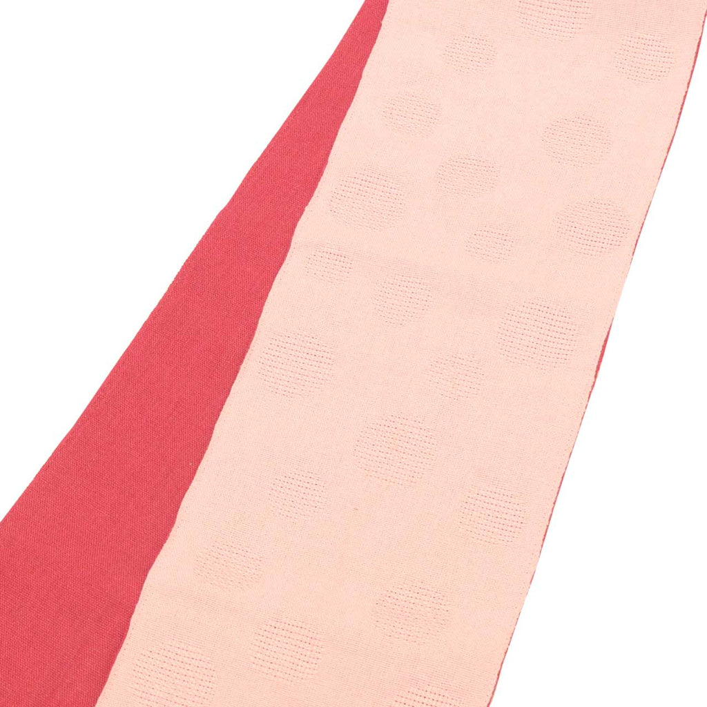 Vintage Japanese Kimono Accessories | Summer Hanhaba Obi | Pink | Polka Dot | Kobukuro Style | Sustainable | kkb3962b