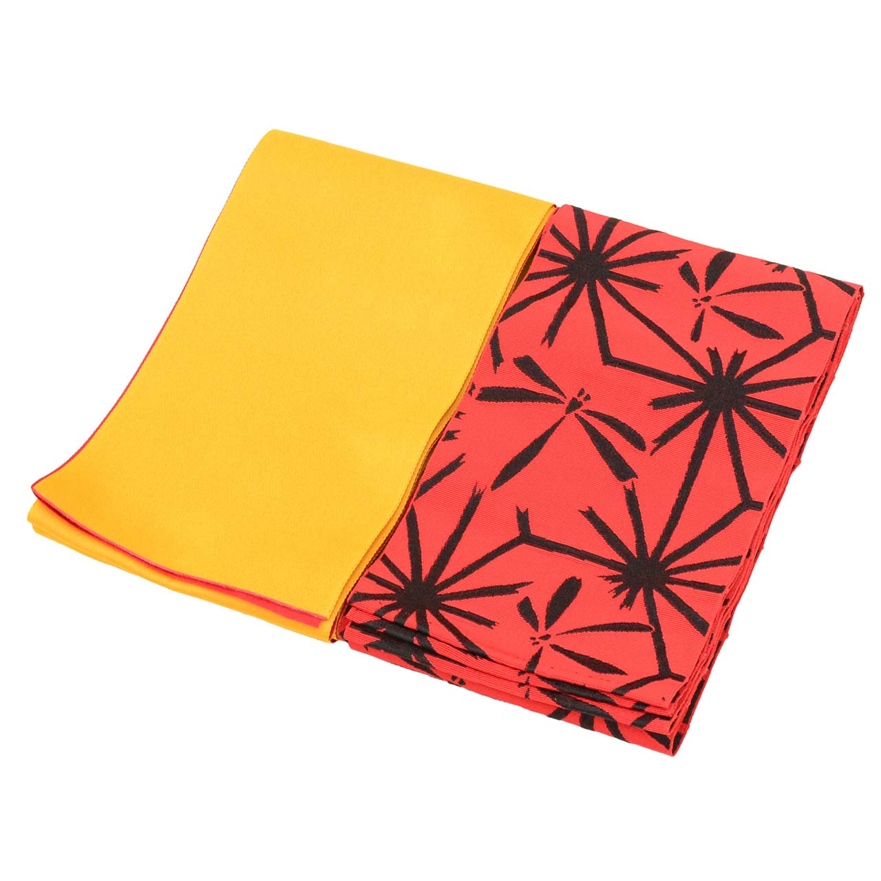 Vintage Japanese Kimono Accessories | Hanhaba Obi Set | Red | Dragonfly | Reversible | Hakama | Single-layer | Sustainable | kkb3976b
