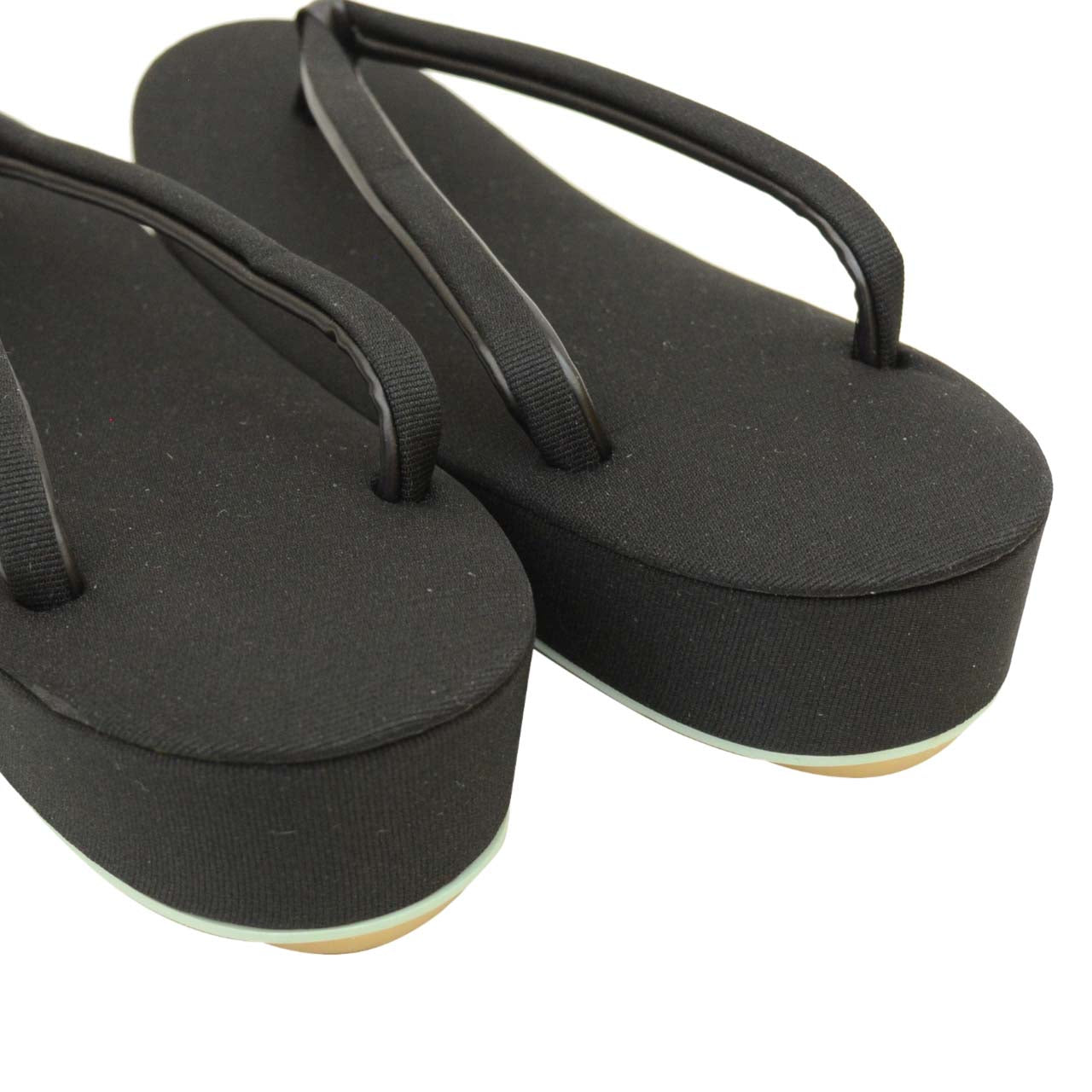 Vintage Japanese Kimono Accessories | Zori & Bag Set | Black | Mourning | 1-layer Sole | Unused | Clutch | 23.5cm | Sustainable | kkb4002b