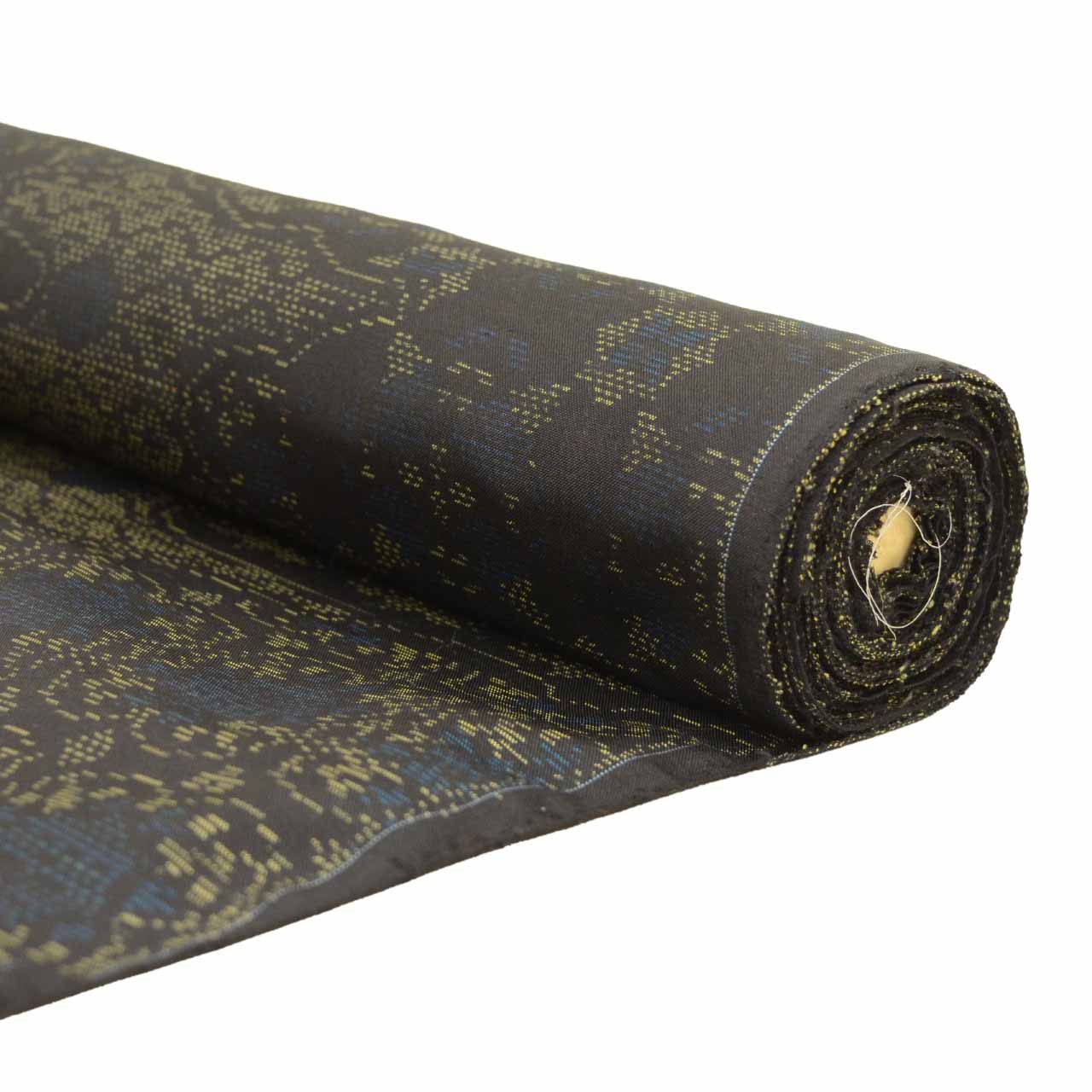 Vintage Japanese Kimono Accessories | Kimono Bolt | Black Silk | Cloud Pattern | Honba Oshima Tsumugi | Hand-woven | Sustainable | kkb4198b