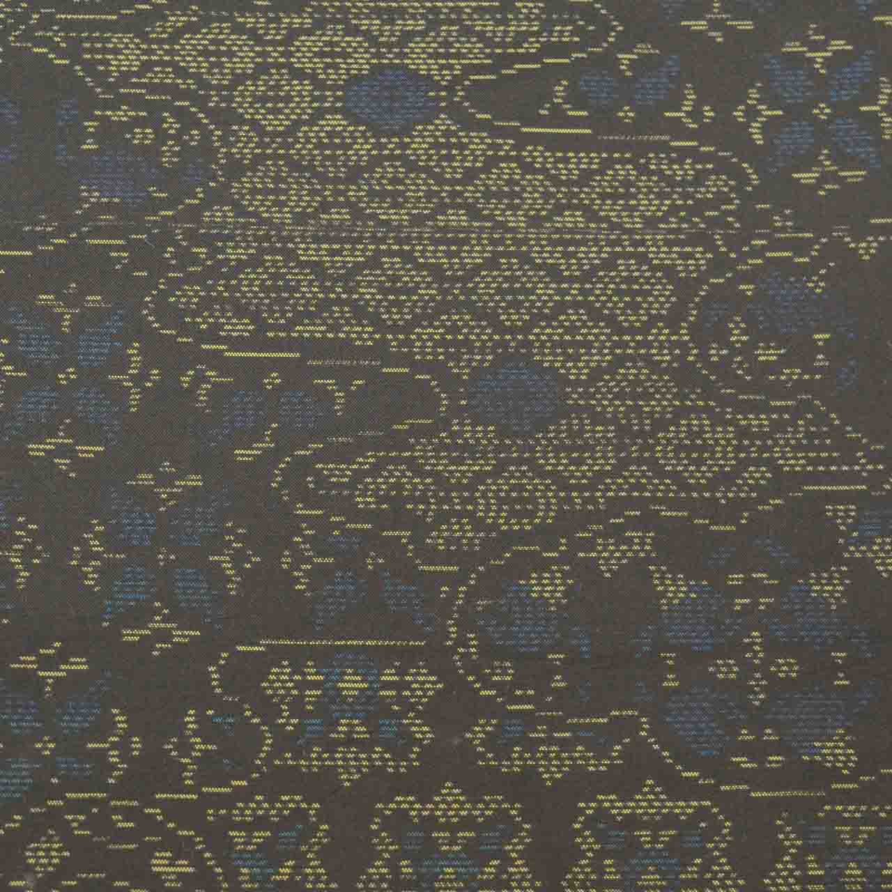 Vintage Japanese Kimono Accessories | Kimono Bolt | Black Silk | Cloud Pattern | Honba Oshima Tsumugi | Hand-woven | Sustainable | kkb4198b