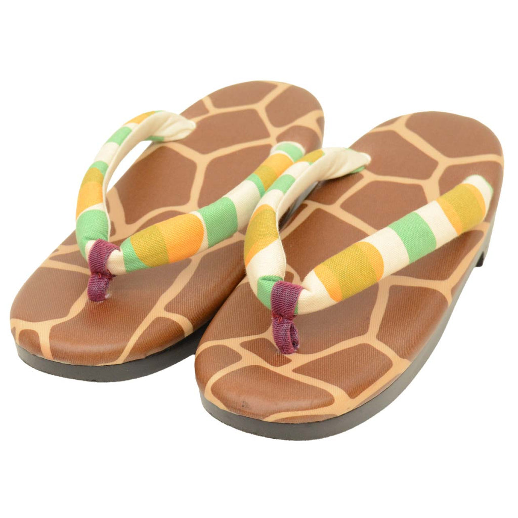 Vintage Japanese Kimono Accessories | Zori Sandals | White | Stripe Pattern | Urethane Sole | Casual | 23.5cm | Sustainable | kkb4217b