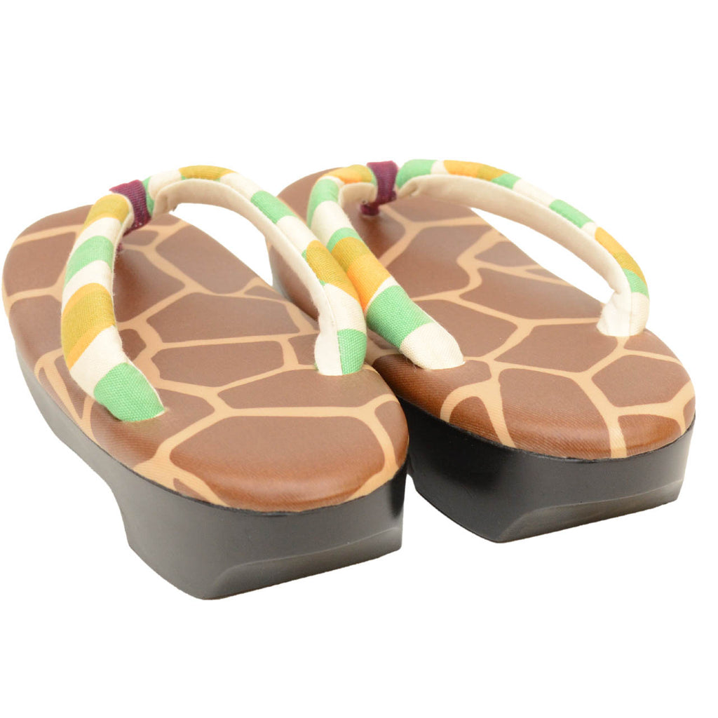 Vintage Japanese Kimono Accessories | Zori Sandals | White | Stripe Pattern | Urethane Sole | Casual | 23.5cm | Sustainable | kkb4217b