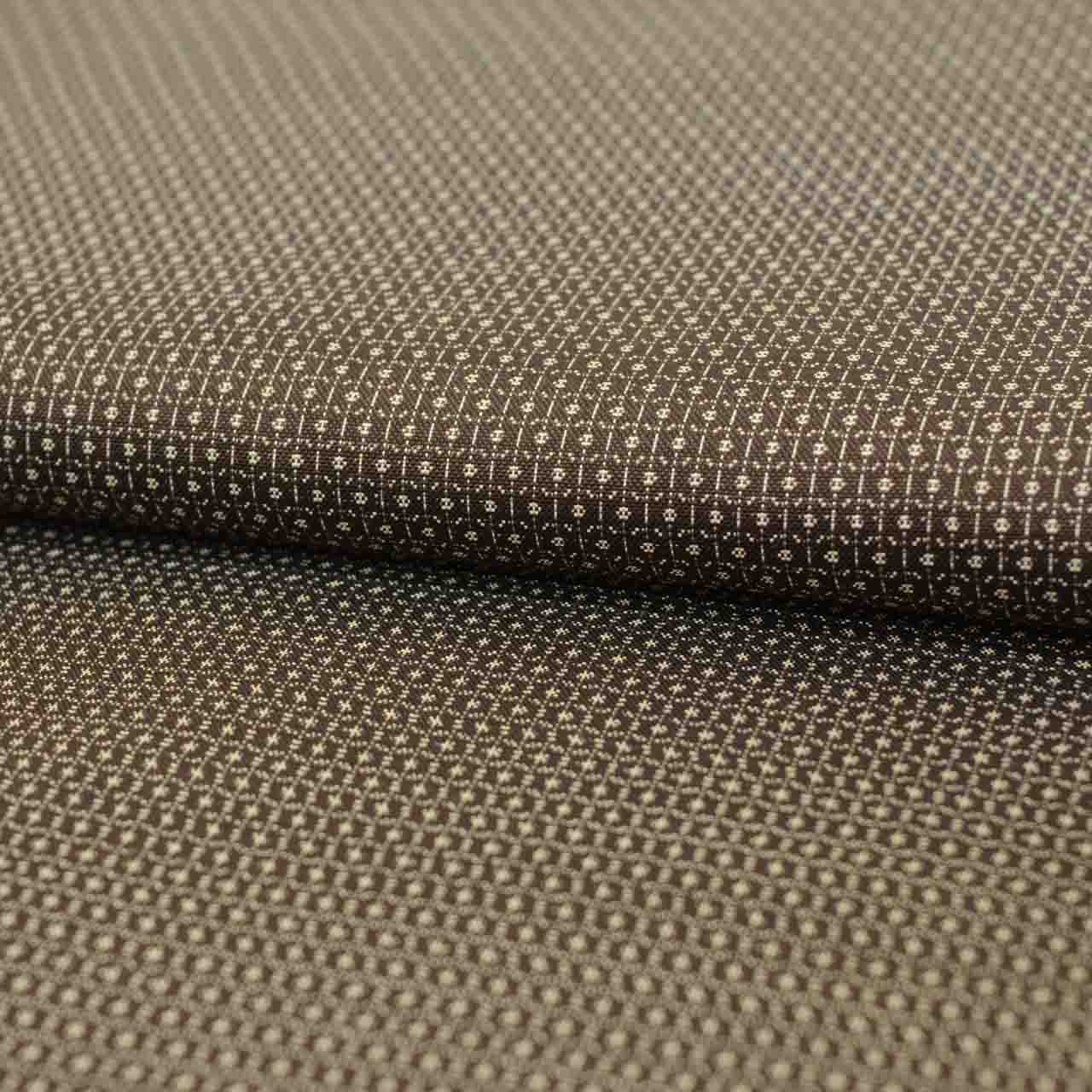 Vintage Japanese Kimono Accessories | Kimono Bolt | Brown Silk | Stripe Kasuri | Hand-woven Tsumugi | Men's | Sustainable | kkb4272b