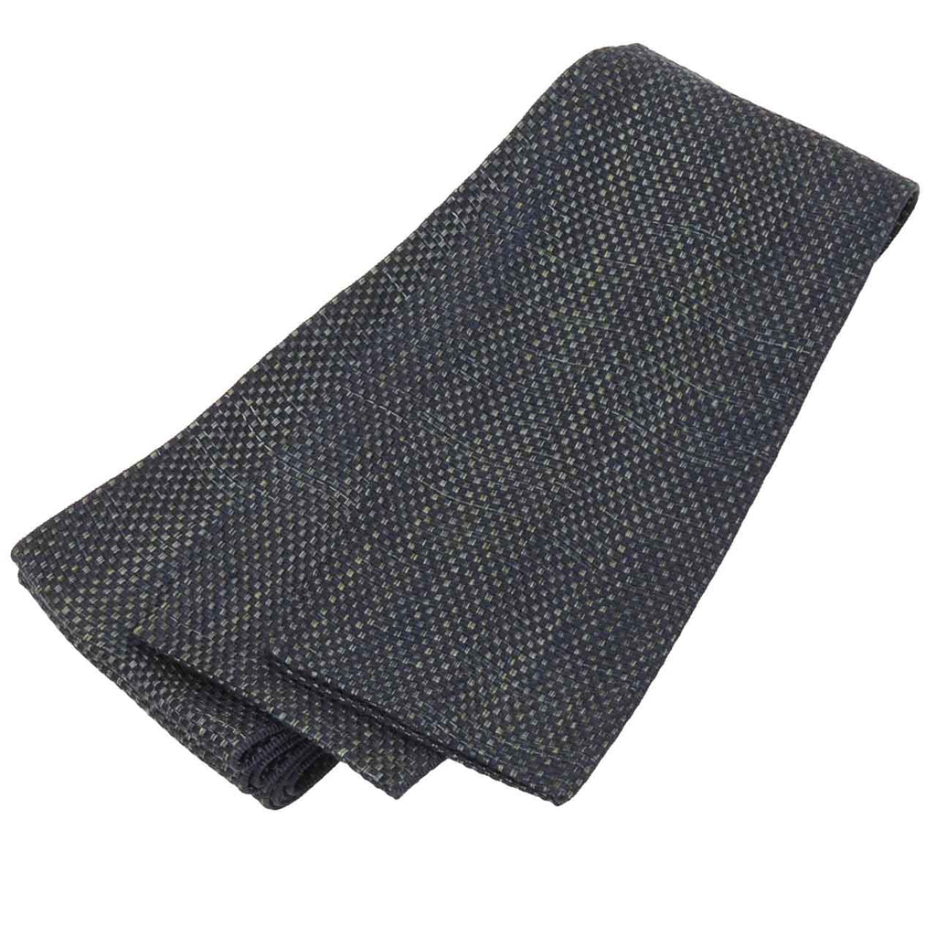 Vintage Japanese Kimono Accessories | Men's Kaku-obi | Silk | Ichimatsu Checkerboard | Hakata Weave | Sustainable | kkb4284b