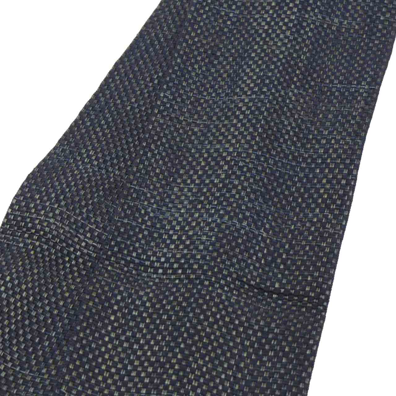 Vintage Japanese Kimono Accessories | Men's Kaku-obi | Silk | Ichimatsu Checkerboard | Hakata Weave | Sustainable | kkb4284b