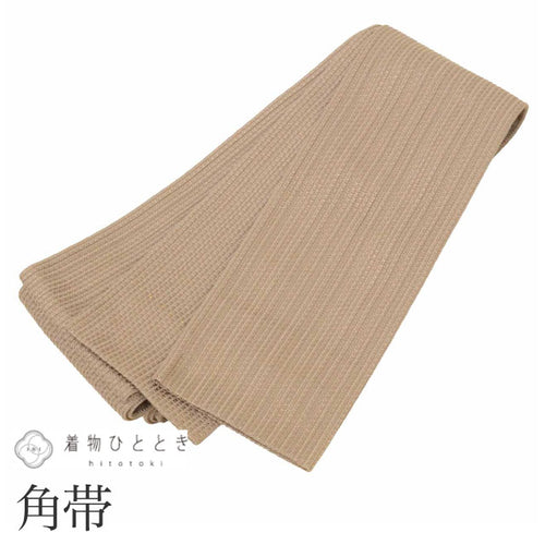 【中古】 リサイクル 男性 帯 メンズ 角帯 正絹 絹 美品 博多織 博多帯 良品 全通柄 縞 仕立て上がり 着物 セミフォーマル 浴衣 紋付袴 紬 小紋 SILK シルク kimono リユース kkb4290b