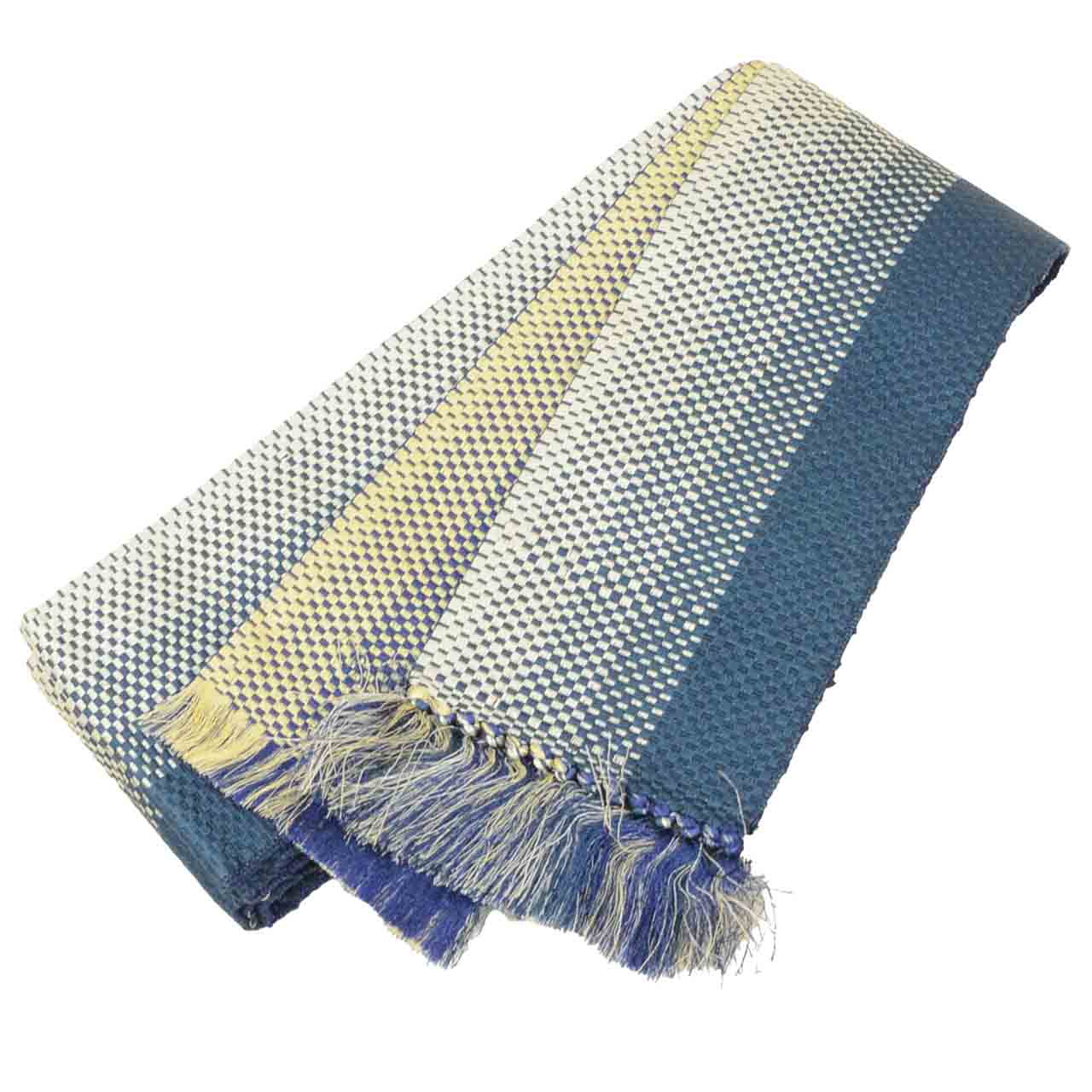 Vintage Japanese Kimono Accessories | Men's Kaku-obi | Silk | Ichimatsu Checkerboard | Reversible | Wearable Bolt | Sustainable | kkb4293b