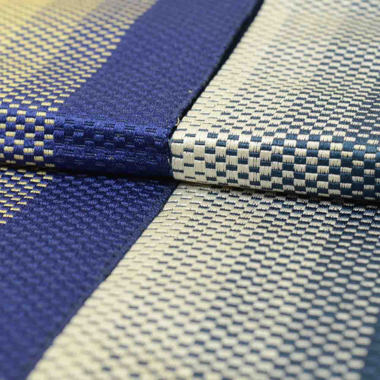 Vintage Japanese Kimono Accessories | Men's Kaku-obi | Silk | Ichimatsu Checkerboard | Reversible | Wearable Bolt | Sustainable | kkb4293b
