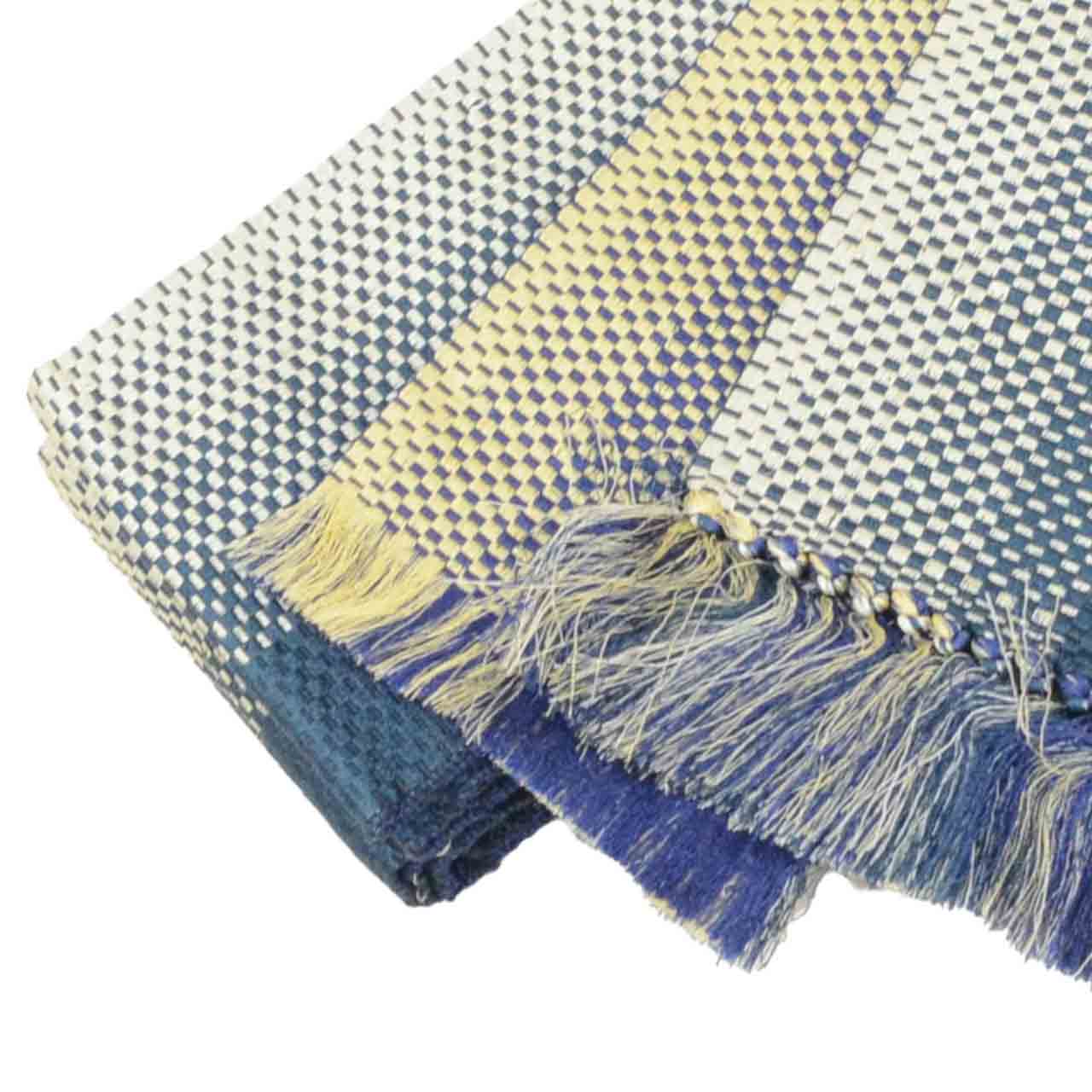 Vintage Japanese Kimono Accessories | Men's Kaku-obi | Silk | Ichimatsu Checkerboard | Reversible | Wearable Bolt | Sustainable | kkb4293b