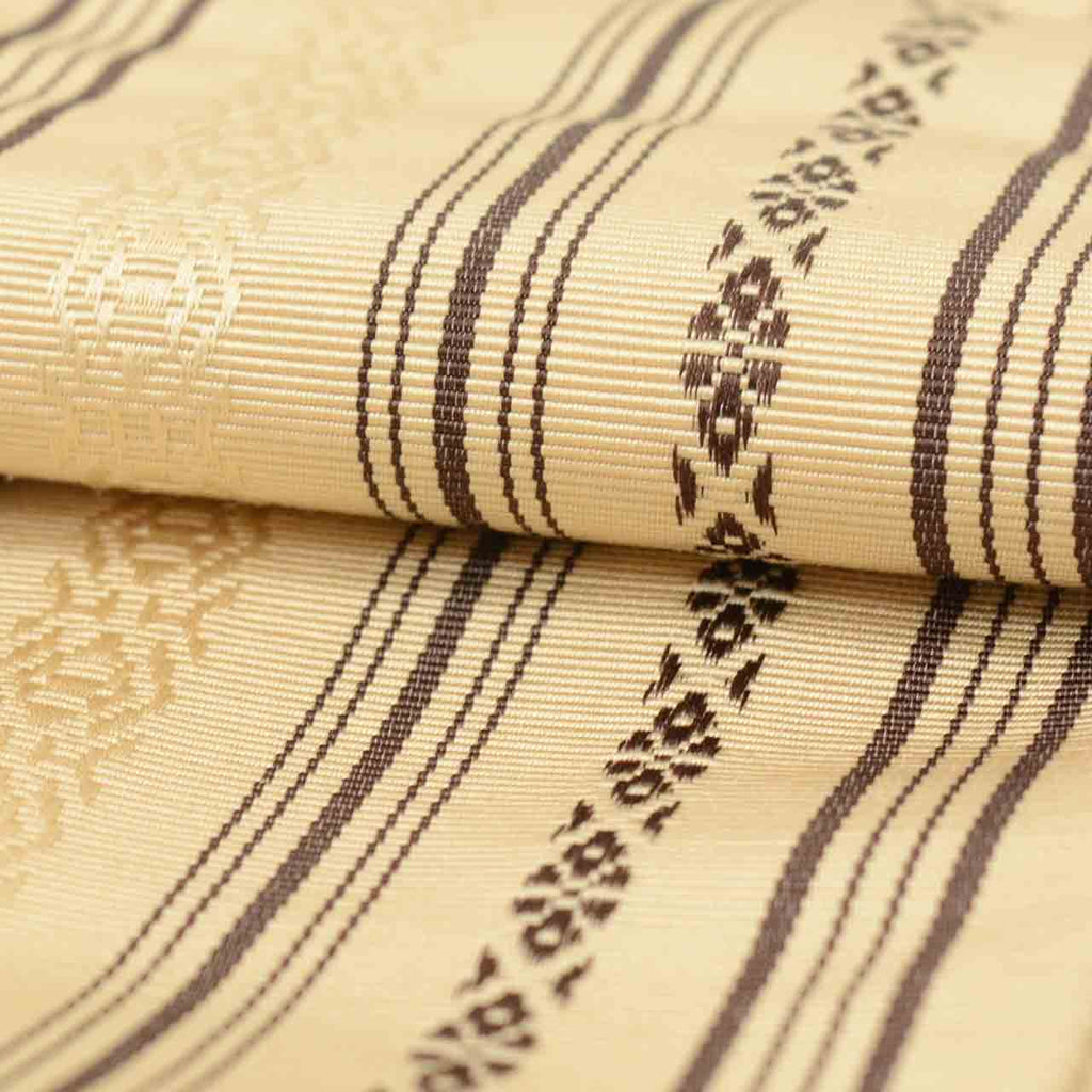 Vintage Japanese Kimono Accessories | Men's Kaku-obi | Silk | Kenjo Pattern | Hakata Weave | Certified | Sustainable | kkb4301b