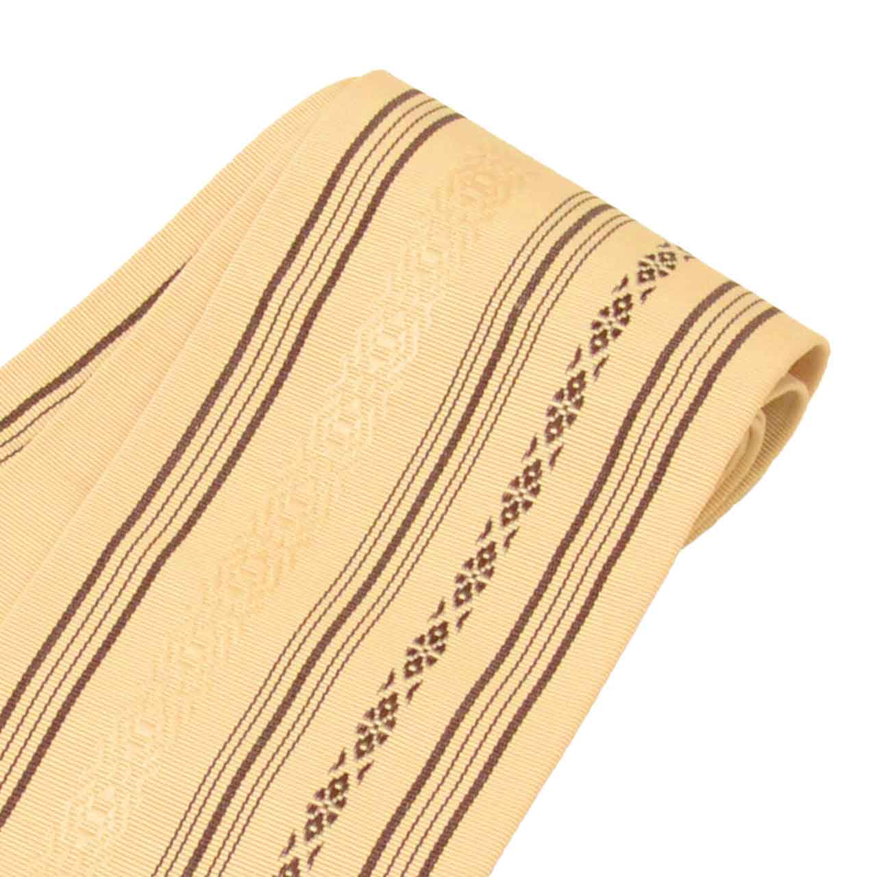 Vintage Japanese Kimono Accessories | Men's Kaku-obi | Silk | Kenjo Pattern | Hakata Weave | Certified | Sustainable | kkb4301b