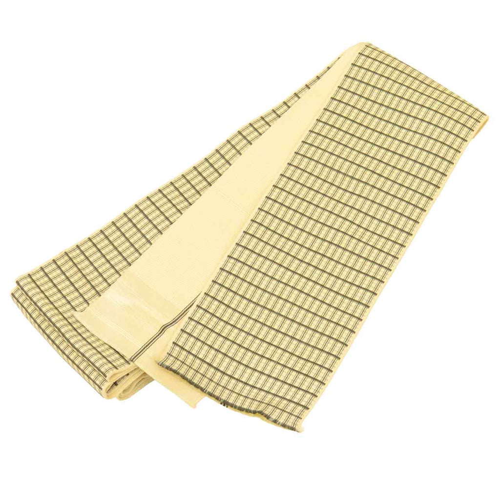 Vintage Japanese Kimono Accessories | Men's Kaku-obi | Silk | Lattice Pattern | Hakata Weave | Certified | Sustainable | kkb4308b