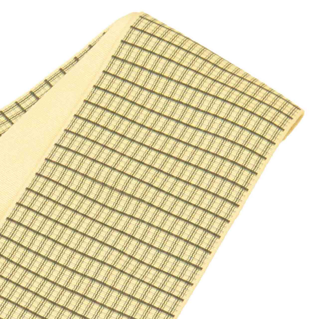 Vintage Japanese Kimono Accessories | Men's Kaku-obi | Silk | Lattice Pattern | Hakata Weave | Certified | Sustainable | kkb4308b