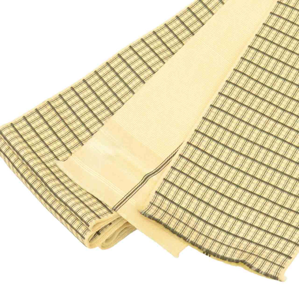 Vintage Japanese Kimono Accessories | Men's Kaku-obi | Silk | Lattice Pattern | Hakata Weave | Certified | Sustainable | kkb4308b