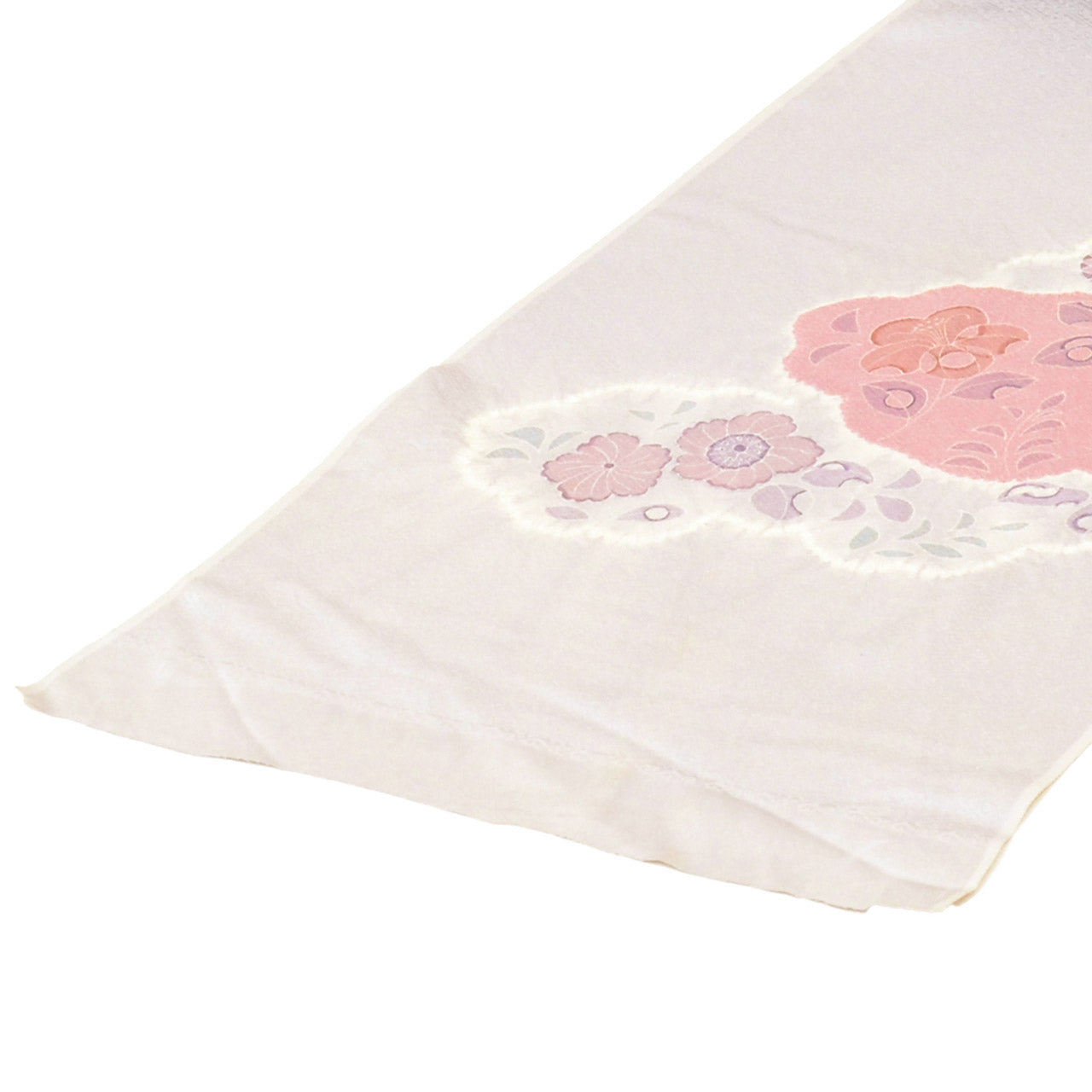 Vintage Japanese Kimono Accessories | Kimono Bolt | Gray Silk | Cloud Floral | Shibori | Tsukesage | Ladies | Sustainable | kkb4315b