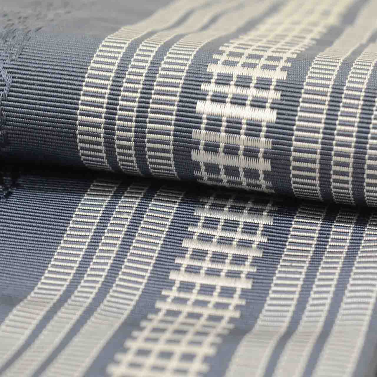 Vintage Japanese Kimono Accessories | Men's Kaku-obi | Silk | Stripe | Hakata Weave | Certified | Wearable Bolt | Sustainable | kkb4327b