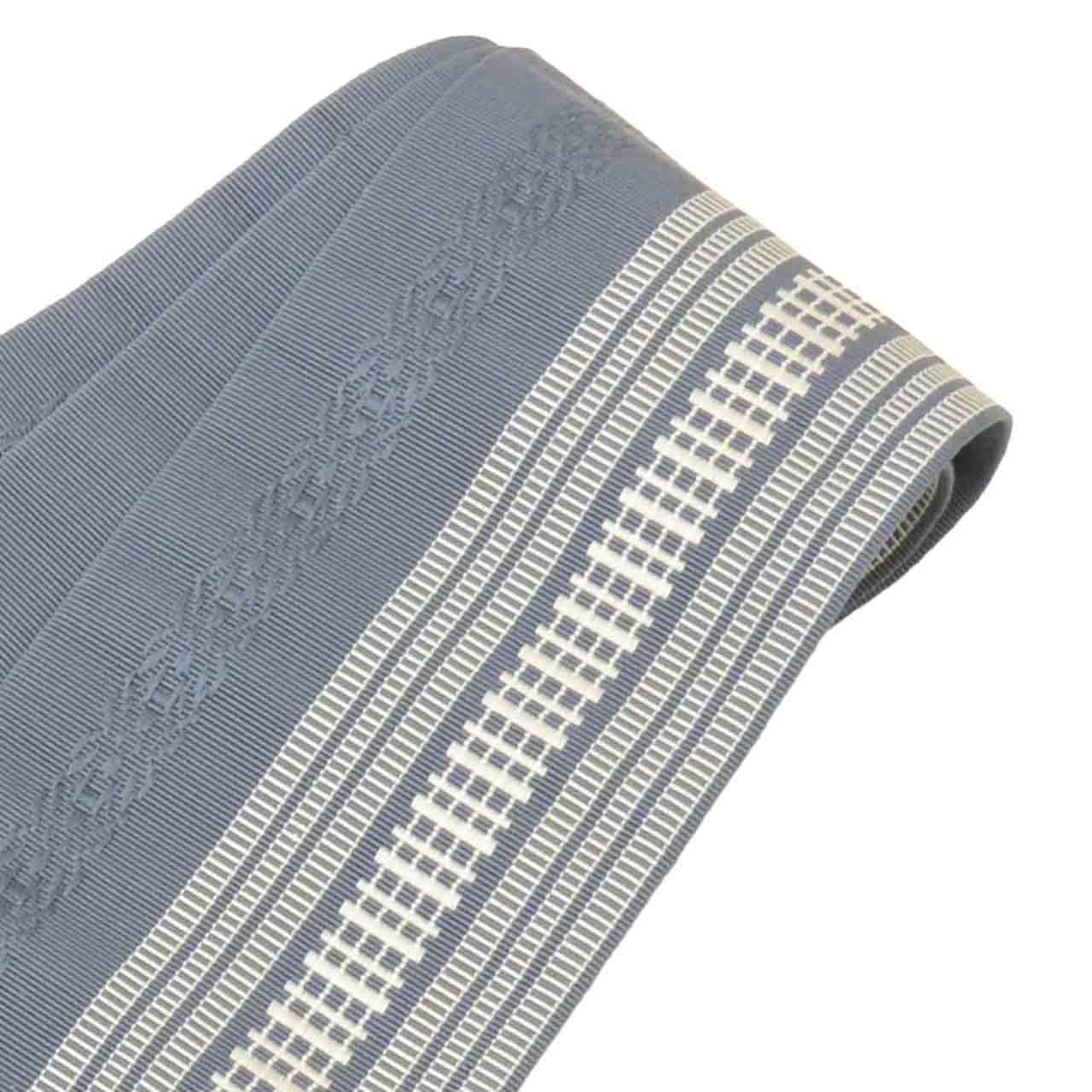 Vintage Japanese Kimono Accessories | Men's Kaku-obi | Silk | Stripe | Hakata Weave | Certified | Wearable Bolt | Sustainable | kkb4327b